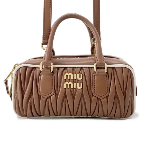 ミュウミュウ ハンドバッグ アルカディ レギュラー レザー 5BB142 Miu Miu 2wayショルダー