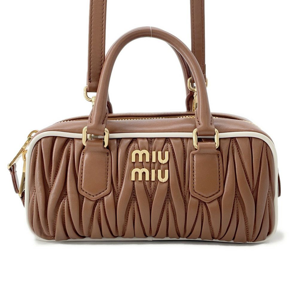 ミュウミュウ ハンドバッグ アルカディ レギュラー レザー 5BB142 Miu Miu 2wayショルダー