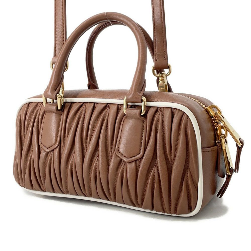 ミュウミュウ ハンドバッグ アルカディ レギュラー レザー 5BB142 Miu Miu 2wayショルダー