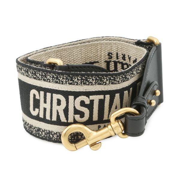 クリスチャン・ディオール ショルダーストラップ エンブロイダリー キャンバス レザー S8552CBTE Christian Dior