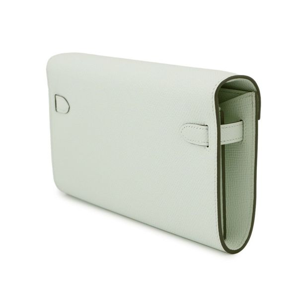 エルメス ケリーウォレット ロング トゥーゴー ヴェールペパーミント/シルバー金具 エプソン K刻印