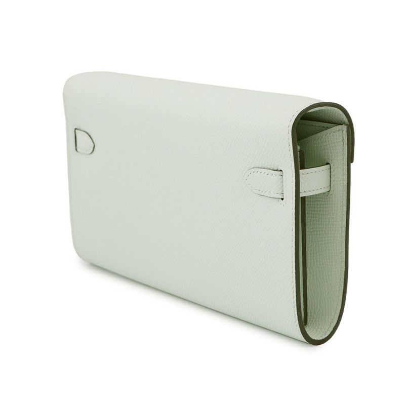 エルメス ケリーウォレット ロング トゥーゴー ヴェールペパーミント/シルバー金具 エプソン K刻印