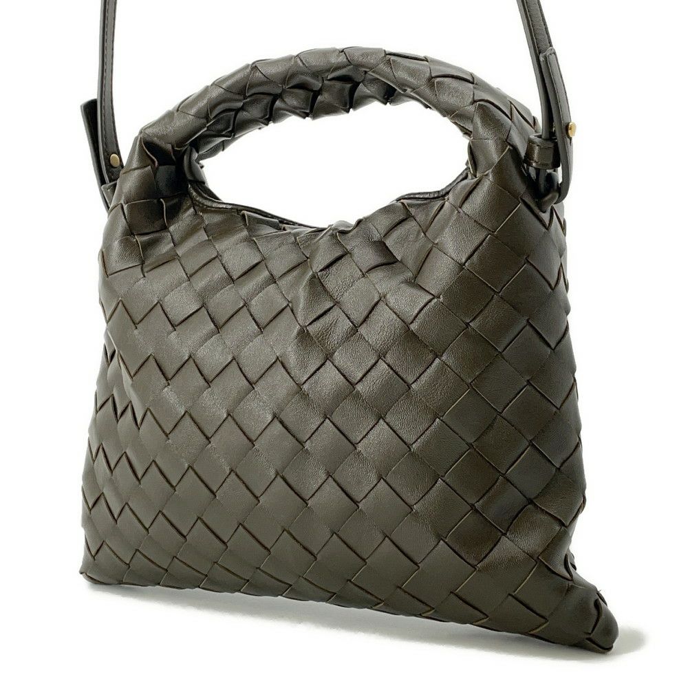 ボッテガヴェネタ ハンドバッグ イントレチャート ミニ ホップ カーフレザー 777586 BOTTEGA VENETA 2way