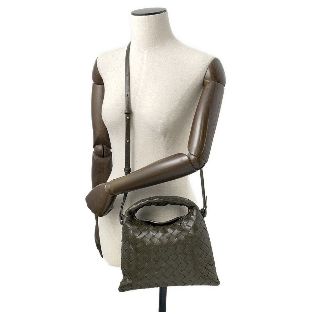 ボッテガヴェネタ ハンドバッグ イントレチャート ミニ ホップ カーフレザー 777586 BOTTEGA VENETA 2way