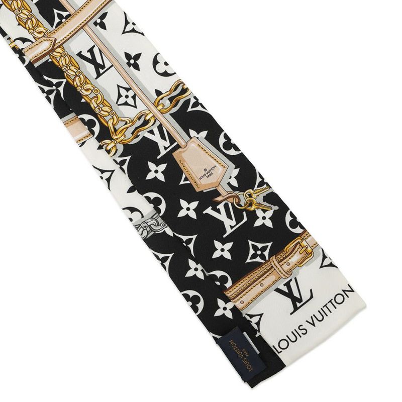 ルイヴィトン スカーフ バンドー・モノグラム コンフィデンシャル M78656 ツイル LV柄 チェーン柄 ベルト柄