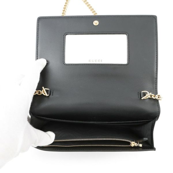 グッチ チェーンウォレット GGマトラッセ レザー 723787 GUCCI 財布 黒