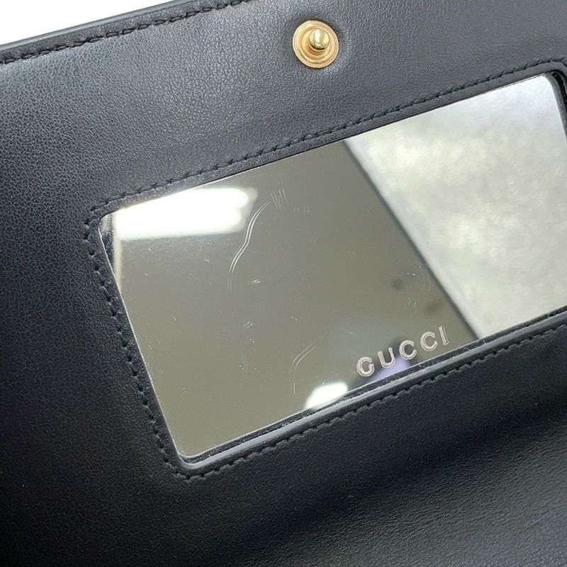グッチ チェーンウォレット GGマトラッセ レザー 723787 GUCCI 財布 黒