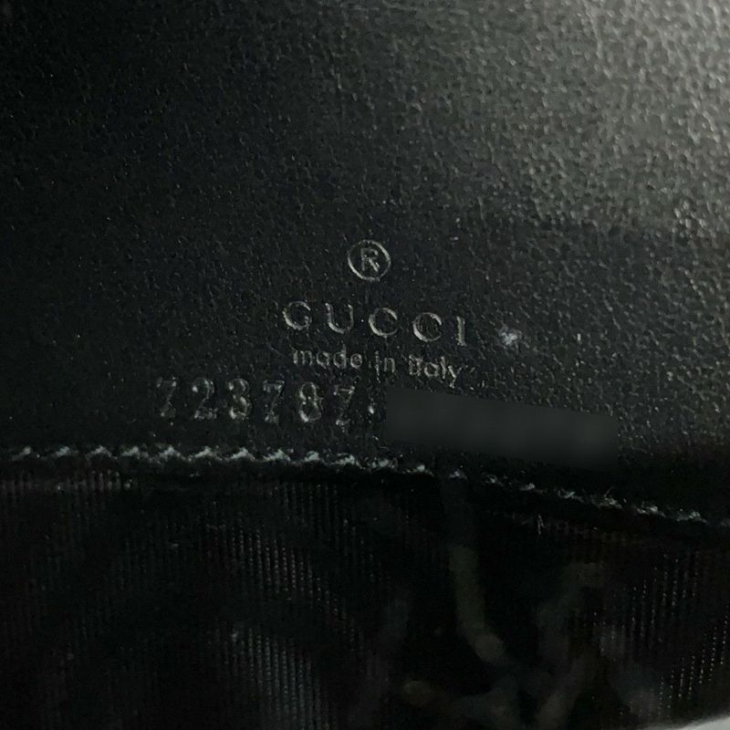 グッチ チェーンウォレット GGマトラッセ レザー 723787 GUCCI 財布 黒
