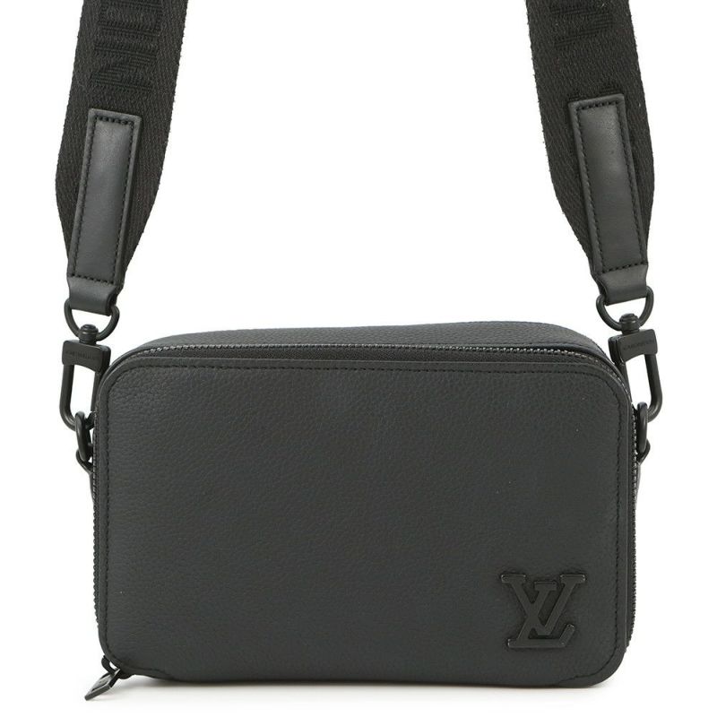 ルイヴィトン ショルダーバッグ グレインカーフレザー アルファ・ウェアラブル ウォレット M59161 LOUIS VUITTON 黒 ブラック