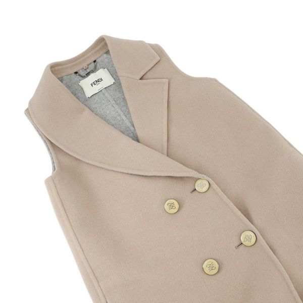 フェンディ コート ジレコート ウール フォックスファー レディースサイズ36 FF8722 FENDI アウター