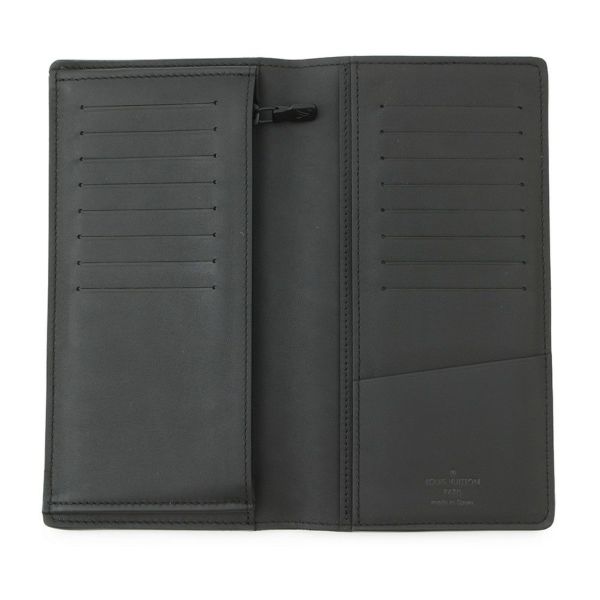 ルイヴィトン 長財布 モノグラム・シャドウ ポルトフォイユ・ブラザ M62900 LOUIS VUITTON ヴィトン 財布 メンズ ブラック 黒