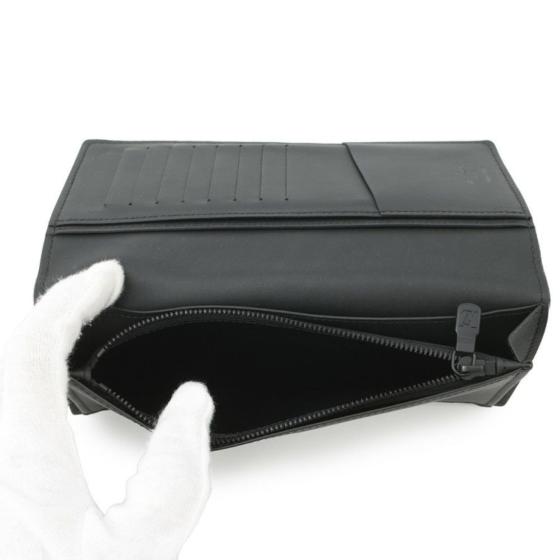 ルイヴィトン 長財布 モノグラム・シャドウ ポルトフォイユ・ブラザ M62900 LOUIS VUITTON ヴィトン 財布 メンズ ブラック 黒