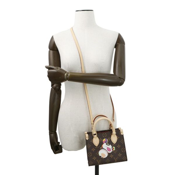 ルイヴィトン ハンドバッグ モノグラム・パンダ LV × TM オンザゴー BB M13668 2way ヴィトン ショルダーバッグ 村上隆