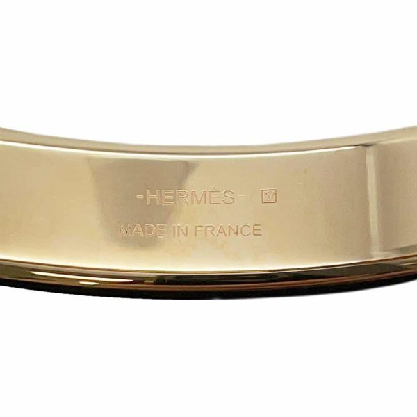 エルメス ブレスレット オランプ ホワイト/ピンクゴールド金具 エプソン/メタル HERMES アクセサリー