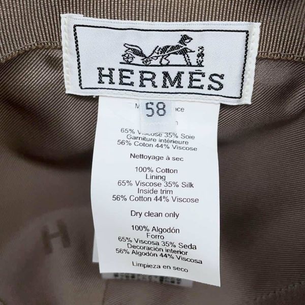 エルメス キャップ テス・セリエ コットン サイズ58 HERMES 帽子 セリエボタン