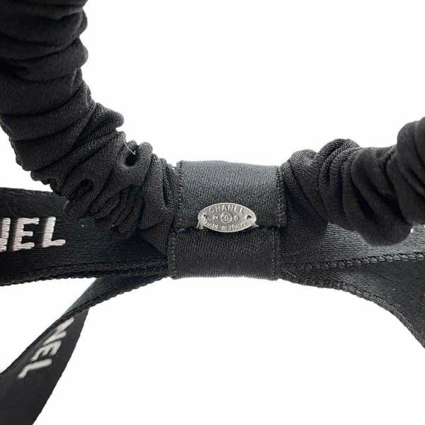 シャネル シュシュ リボンロゴ ココマーク サテン 24 B CHANEL アクセサリー 黒