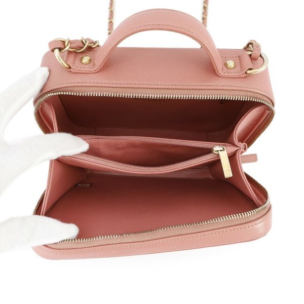 シャネル チェーンショルダーバッグ CCフィリグリー バニティバッグ キャビアスキン A93343 CHANEL