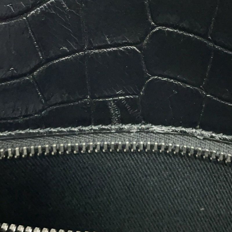 サンローランパリ ハンドバッグ ノースサウス サックドジュール スープル クロコ型押しレザー 480583 2way 黒