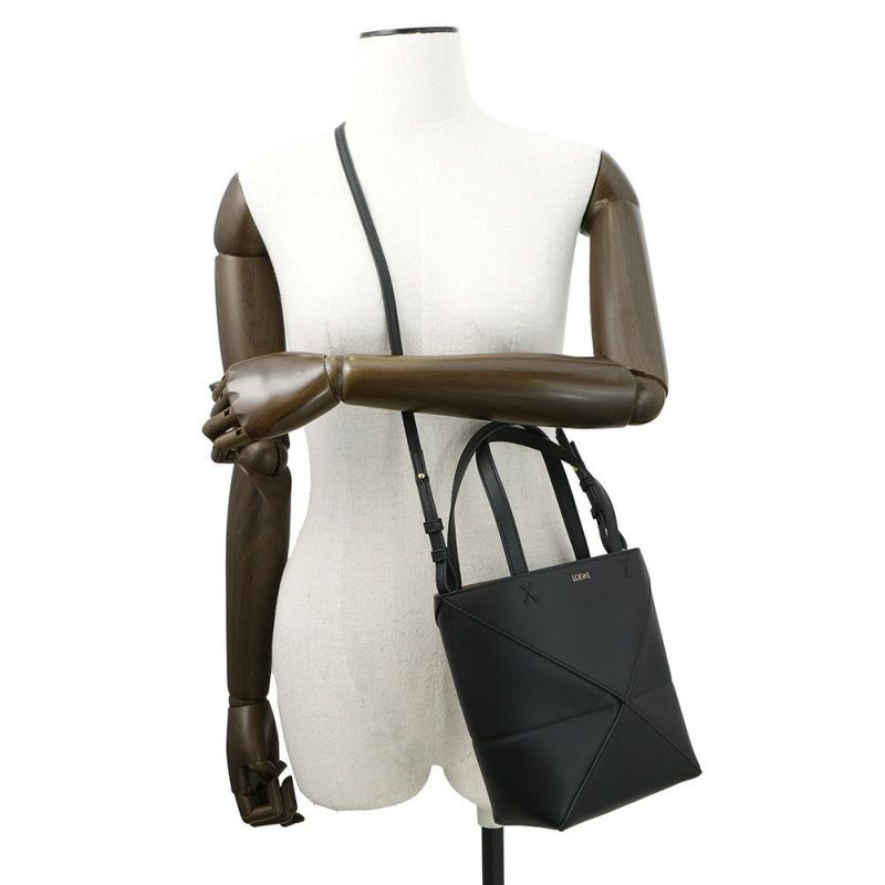 ロエベ ハンドバッグ パズルフォルド ミニトート A657V25X01 LOEWE 2way 黒