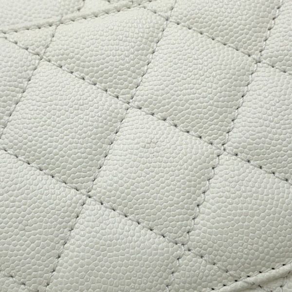 シャネル ハンドバッグ マトラッセ ココマーク ココハンドル キャビアスキン A92990 CHANEL 2way 白
