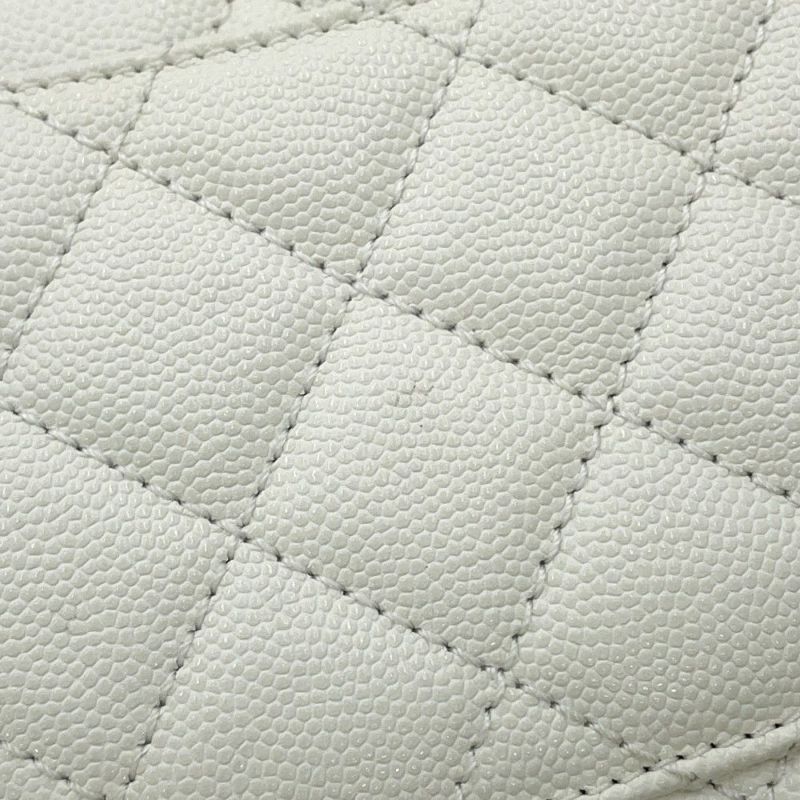 シャネル ハンドバッグ マトラッセ ココマーク ココハンドル キャビアスキン A92990 CHANEL 2way 白