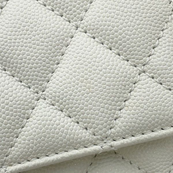 シャネル ハンドバッグ マトラッセ ココマーク ココハンドル キャビアスキン A92990 CHANEL 2way 白