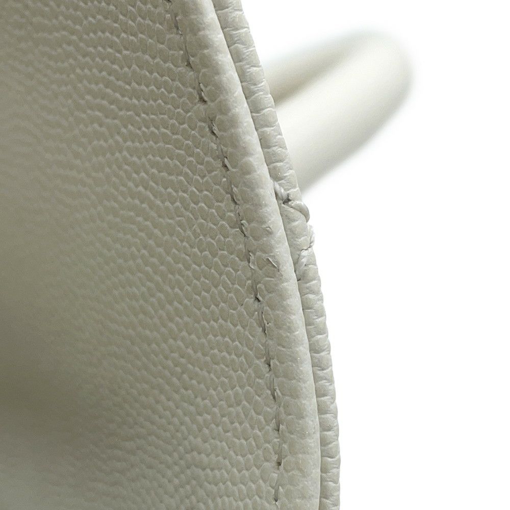 シャネル ハンドバッグ マトラッセ ココマーク ココハンドル キャビアスキン A92990 CHANEL 2way 白