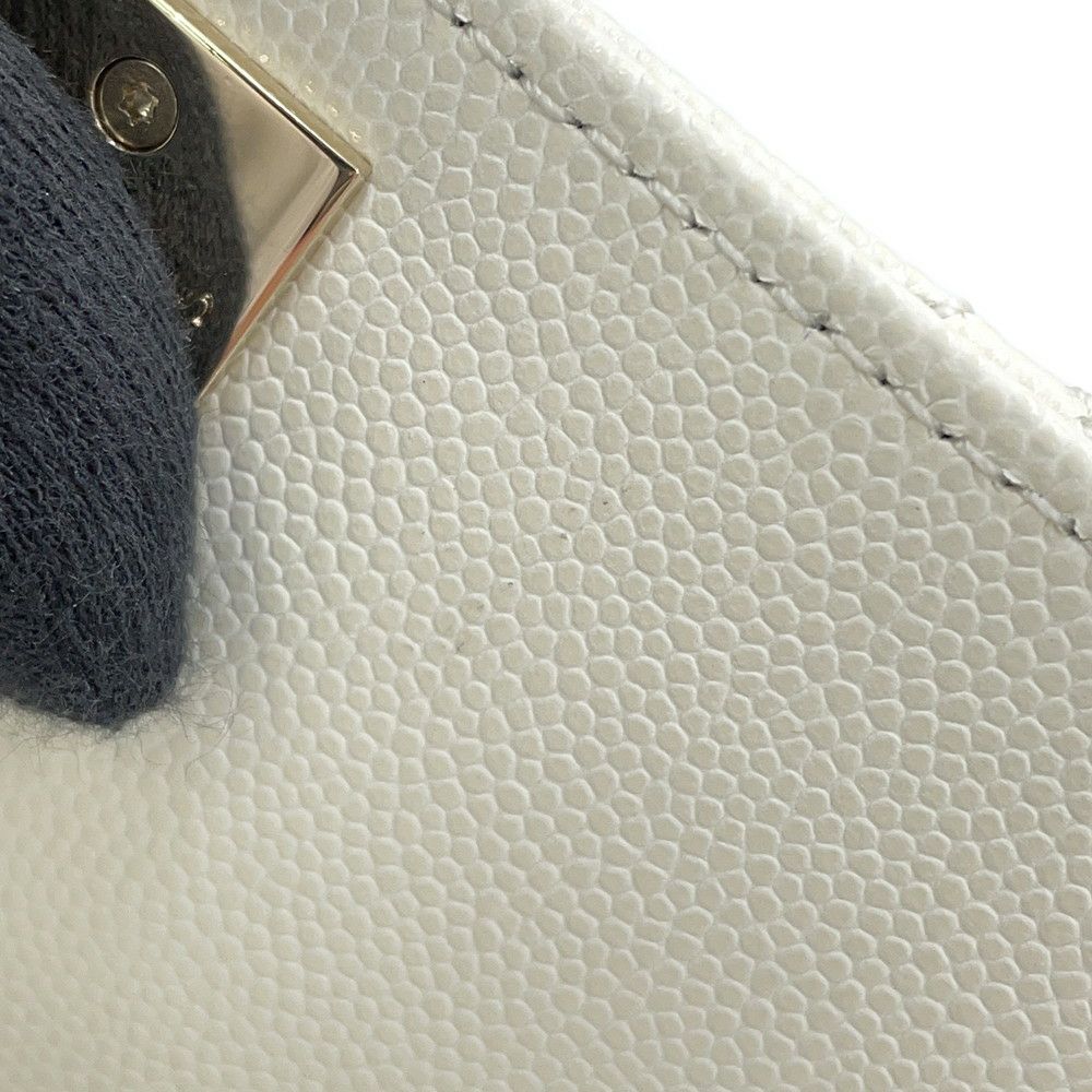 シャネル ハンドバッグ マトラッセ ココマーク ココハンドル キャビアスキン A92990 CHANEL 2way 白