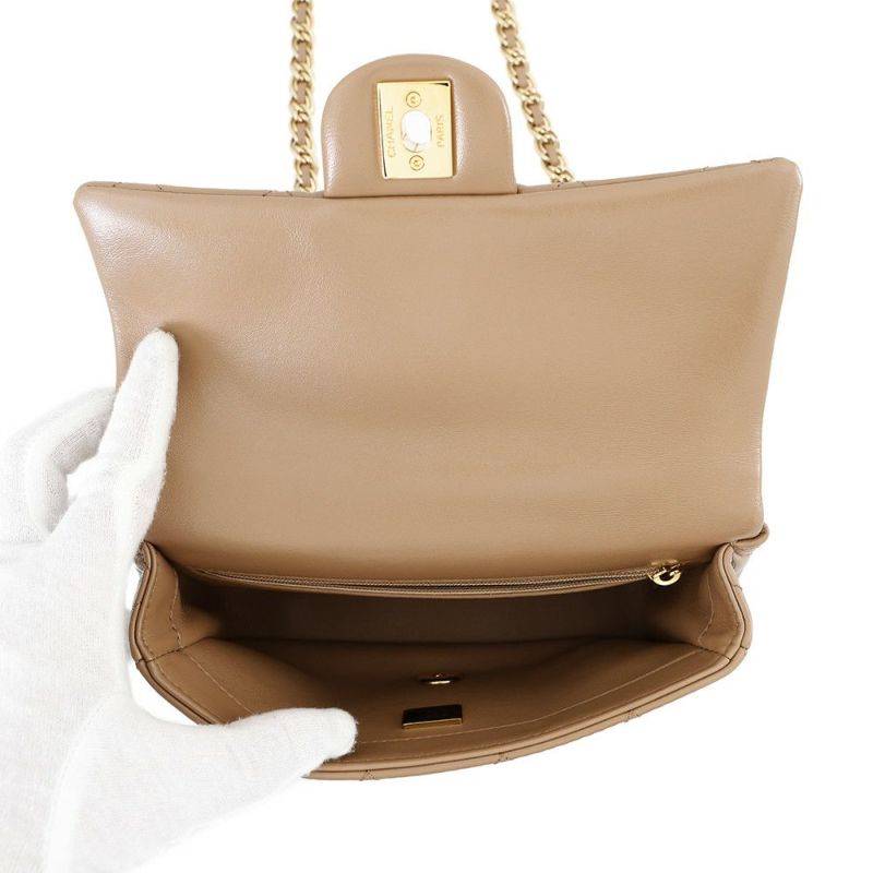 シャネル ハンドバッグ マトラッセ ココマーク トップハンドル スモール シャイニーラムスキン AS4023 2way