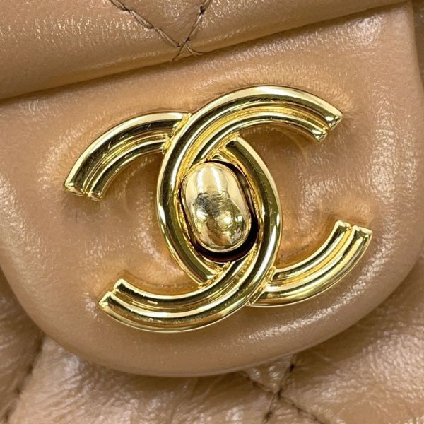 シャネル ハンドバッグ マトラッセ ココマーク トップハンドル スモール シャイニーラムスキン AS4023 2way