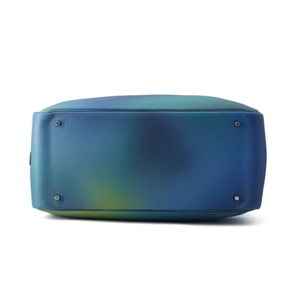 エルメス ハンドバッグ プリュム45 コスモス ブルーニュイ/ヴァイオレットグラデーション/シルバー金具 トゴ D刻印