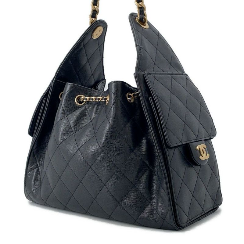 シャネル チェーンショルダーバッグ ココマーク マトラッセ CHANEL 25 スモール AS5293 CHANEL 黒