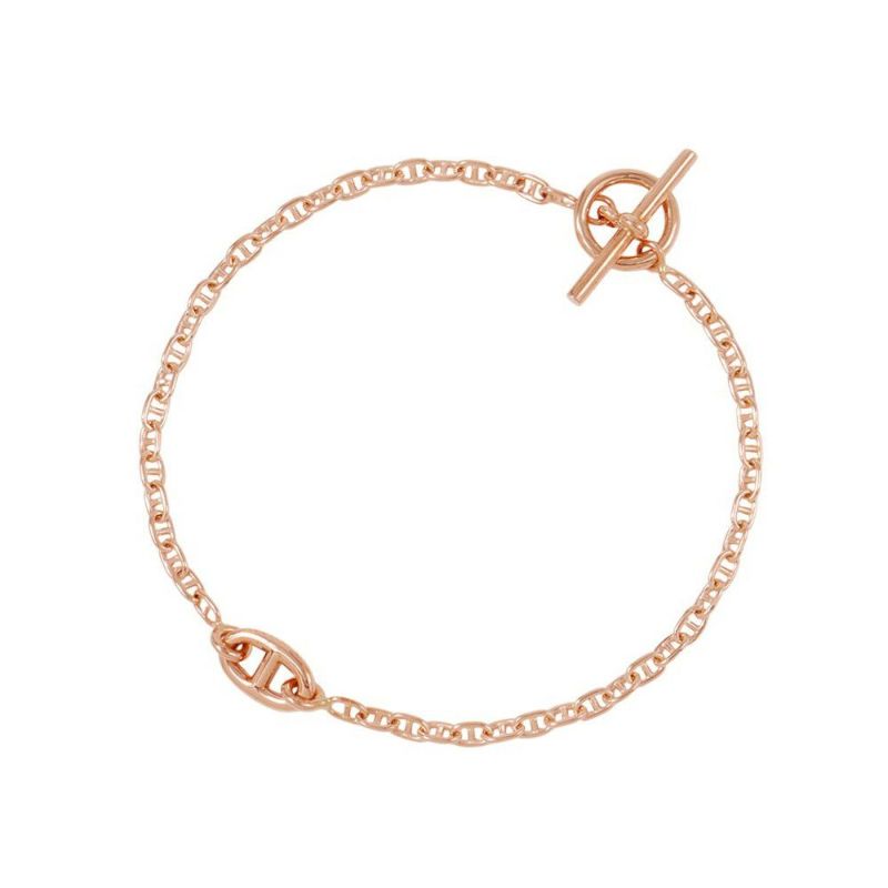 エルメス ブレスレット シェーヌダンクル ニューファランドール K18PGピンクゴールド サイズSH HERMES ジュエリー