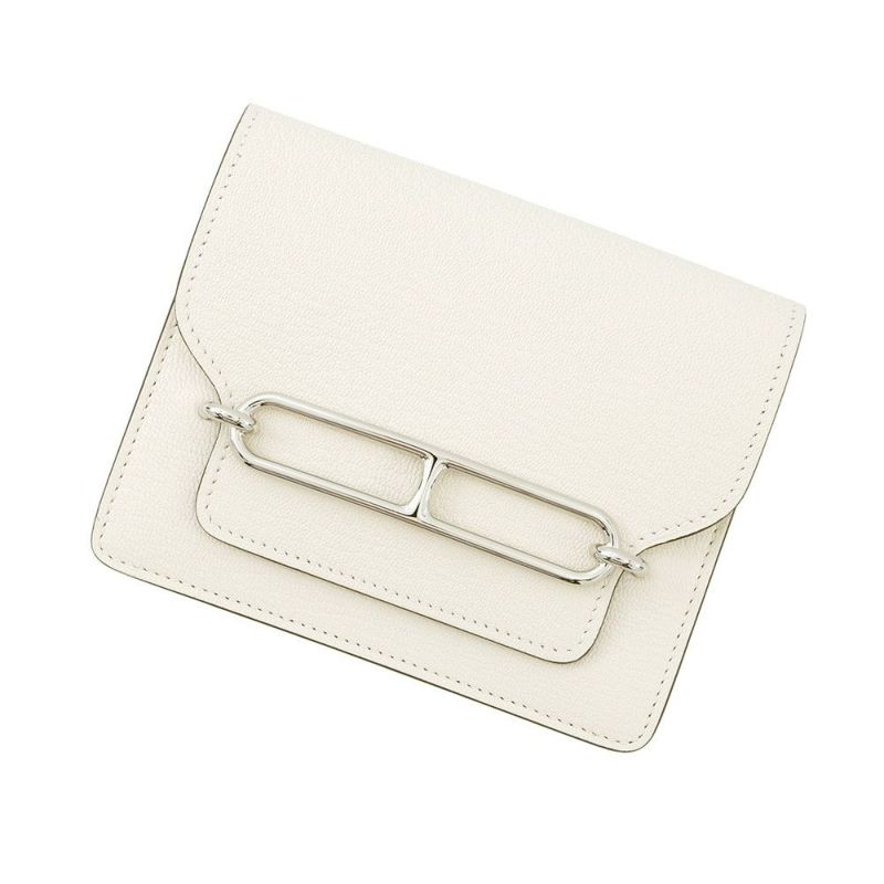 エルメス 財布 ロウリス ルリ スリム ナタ/シルバー金具 シェブルミゾル W刻印 HERMES 財布