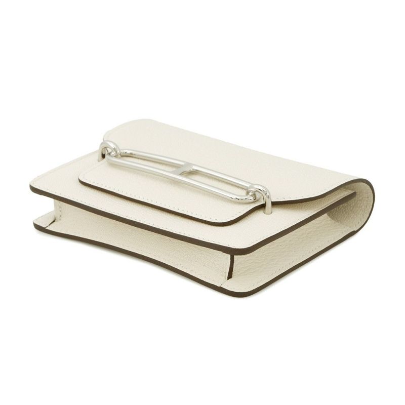 エルメス 財布 ロウリス ルリ スリム ナタ/シルバー金具 シェブルミゾル W刻印 HERMES 財布