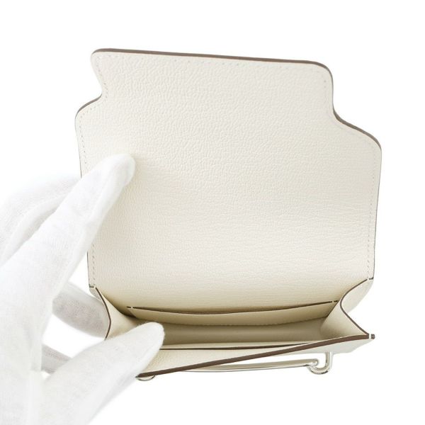 エルメス 財布 ロウリス ルリ スリム ナタ/シルバー金具 シェブルミゾル W刻印 HERMES 財布