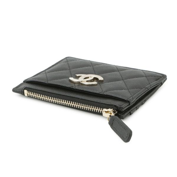 シャネル カードケース マトラッセ ココマーク キャビアスキン AP3139 CHANEL コインケース 黒