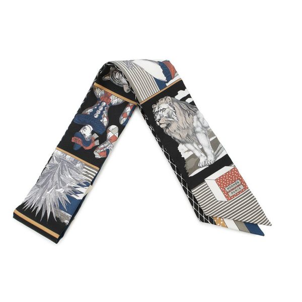 エルメス スカーフ ツイリー グラン・テアトル・ヌーヴォー Grand Theatre Nouveau HERMES シルク 2022年春夏 黒