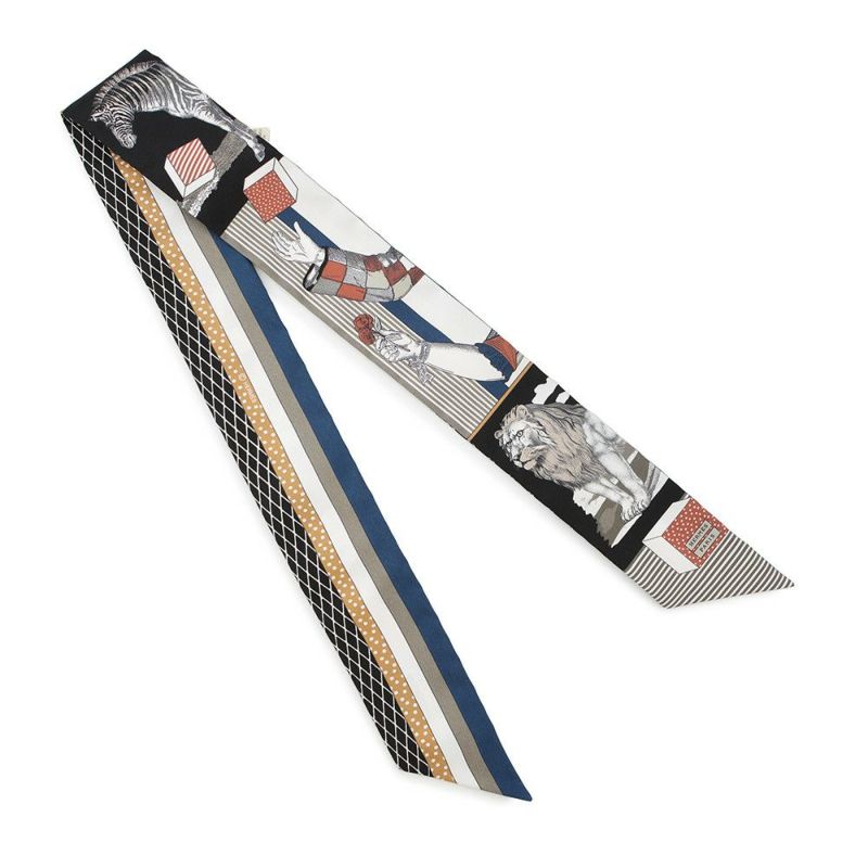 エルメス スカーフ ツイリー グラン・テアトル・ヌーヴォー Grand Theatre Nouveau HERMES シルク 2022年春夏 黒