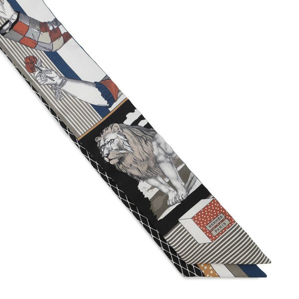 エルメス スカーフ ツイリー グラン・テアトル・ヌーヴォー Grand Theatre Nouveau HERMES シルク 2022年春夏 黒