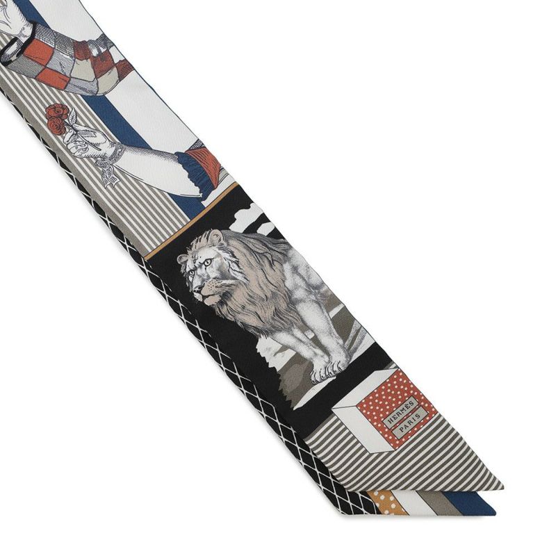 エルメス スカーフ ツイリー グラン・テアトル・ヌーヴォー Grand Theatre Nouveau HERMES シルク 2022年春夏 黒