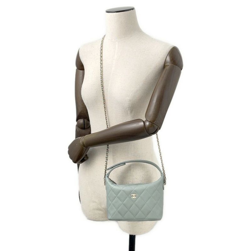 シャネル ハンドバッグ マトラッセ ココマーク チェーンホーボーバッグ キャビアスキン AP4386　CHANEL 2way