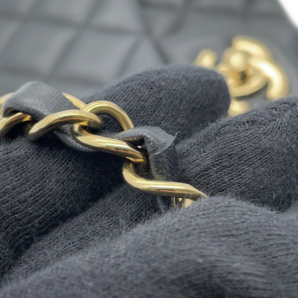 シャネル チェーンショルダーバッグ ミニ マトラッセ 20 ココマーク ラムスキン A69900 CHANEL 黒