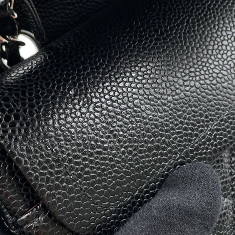 シャネル チェーンショルダーバッグ マトラッセ25 ココマーク キャビアスキン ダブルチェーン A01112 CHANEL 黒