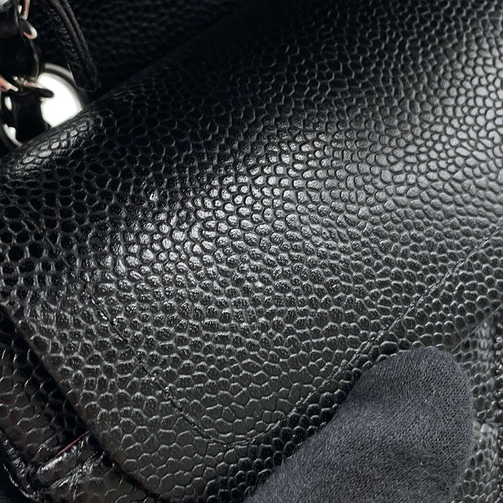 シャネル チェーンショルダーバッグ マトラッセ25 ココマーク キャビアスキン ダブルチェーン A01112 CHANEL 黒