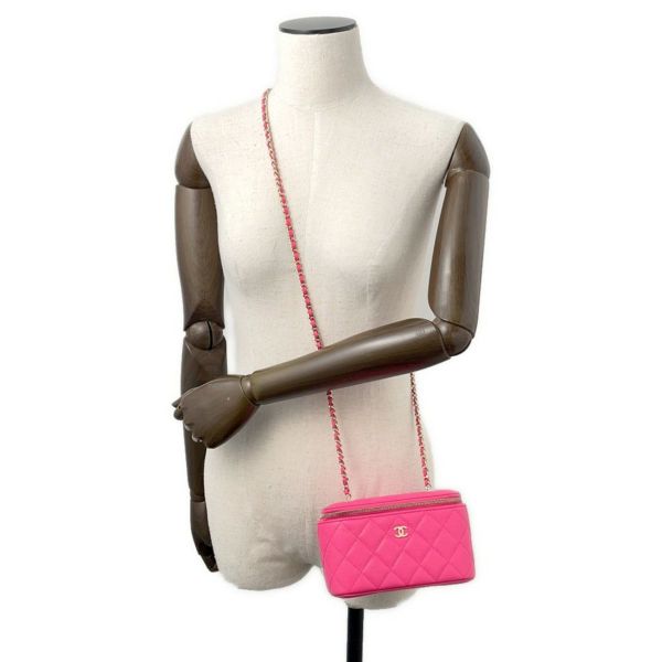 シャネル チェーンショルダーバッグ バニティケース ココマーク マトラッセ キャビアスキン AP1341 CHANEL