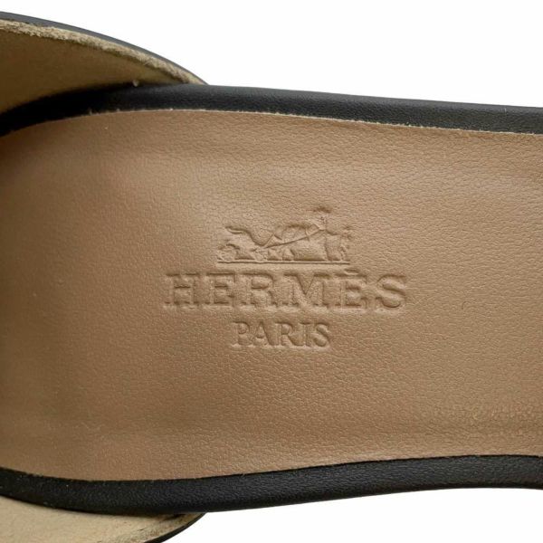 エルメス サンダル レジェンド カーフレザー レディースサイズ36 HERMES 黒