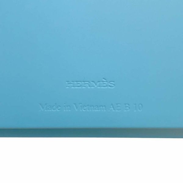 エルメス ティッシュケース カバン ブルー・シアン ラッカーウッド HERMES ケース