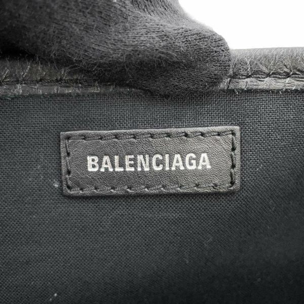 バレンシアガ ハンドバッグ レオパード ネイビーカバ XS 390346 ポーチ付 BALENCIAGA 2wayショルダーバッグ 黒