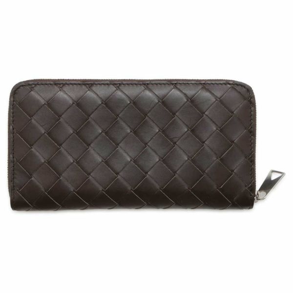 ボッテガヴェネタ 長財布 イントレチャート ラウンドファスナー 639856 BOTTEGA VENETA 財布 メンズ 黒